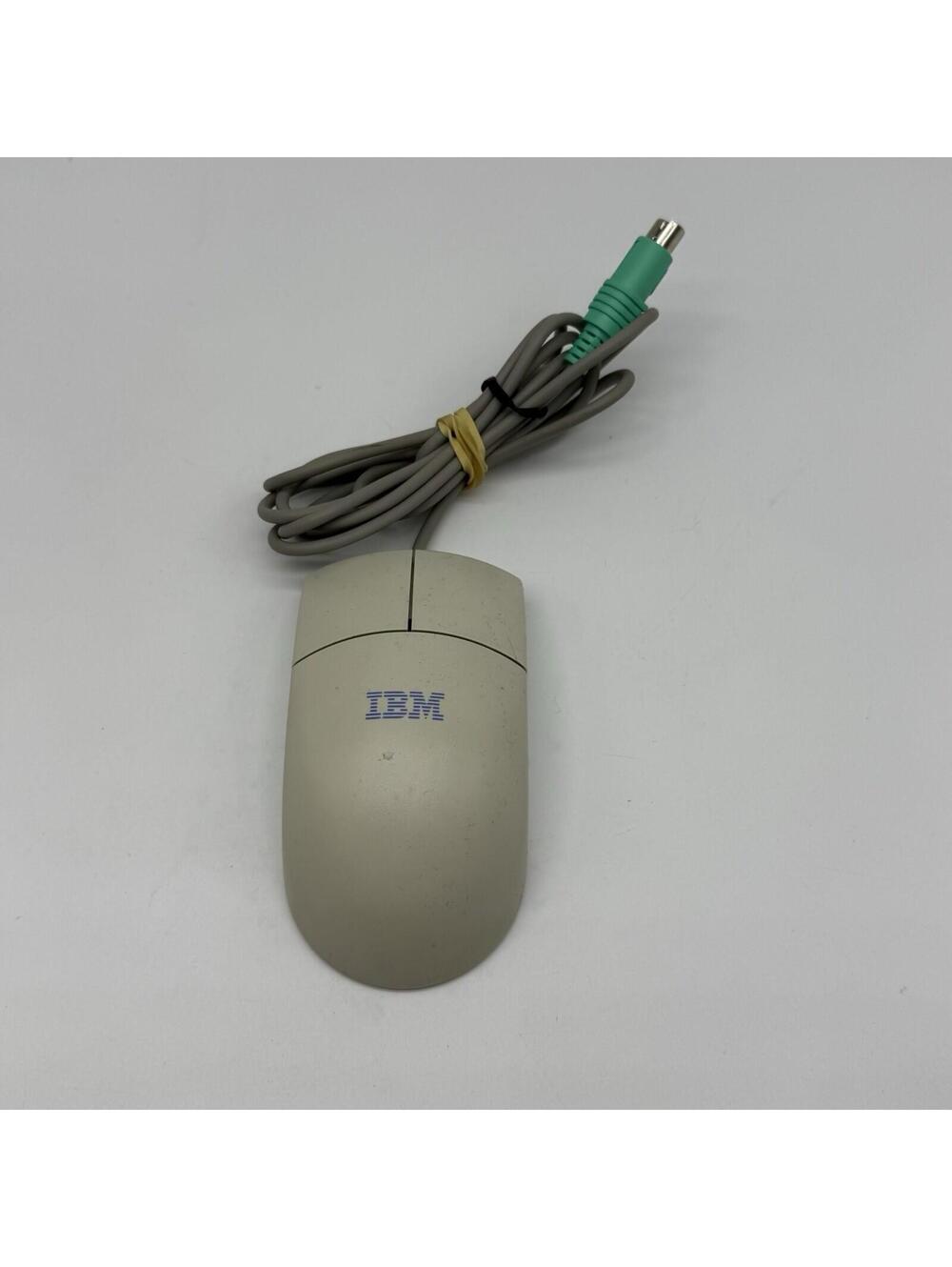 Vintage IBM Wired PS/1 Computer Ball Mouse M-SAU-IBM6 White  10L6145